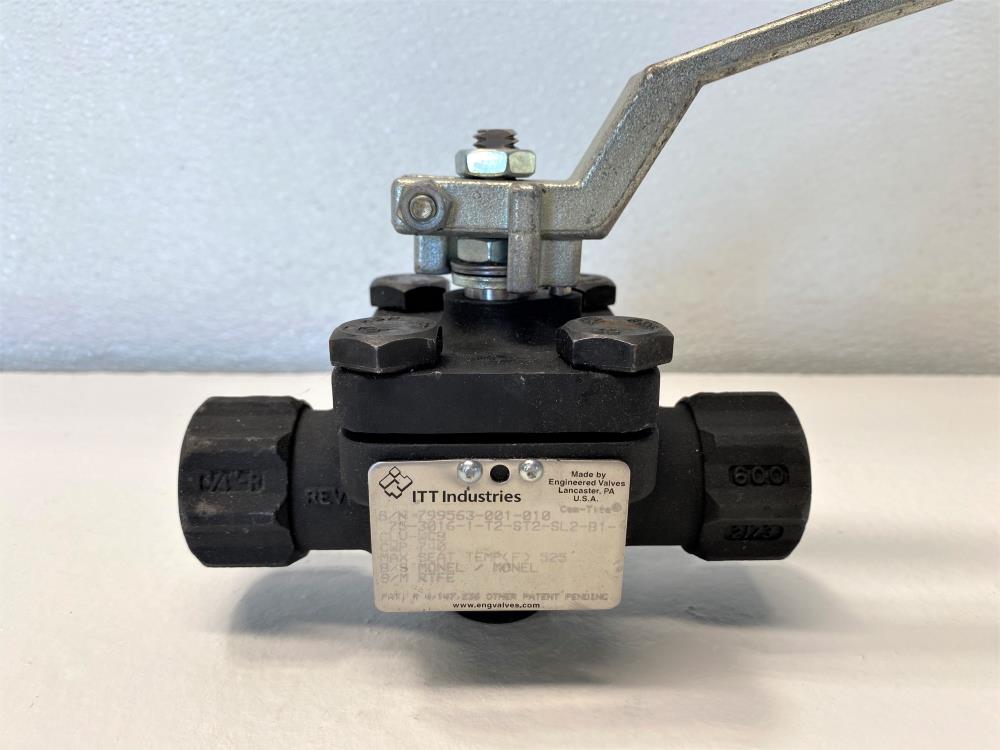 ITT Cam-Tite 3/4" NPT 600# WCB Monel Ball Valve .75-3016-1-T2-ST2-SL2-B1-CLV-WCB